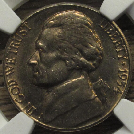 1954年 S ジェファーソンニッケル - NGCグレード MS 65 - ヴィンテージ