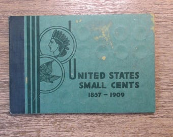 Wayte Raymond popular album for Small Cents - 1857-1909 - vintage 1950s