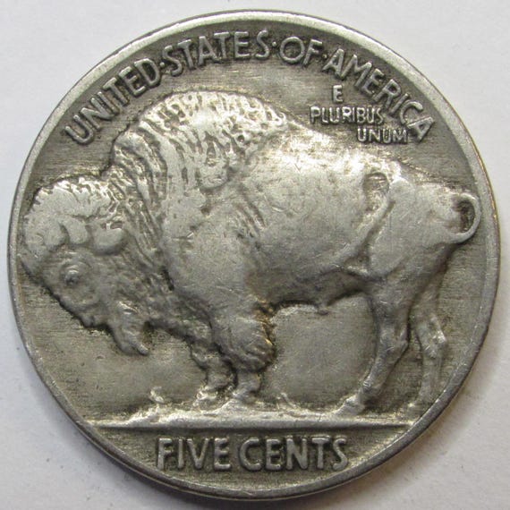 1927年バッファローニッケル - アンティーク、状態良好、アメリカ