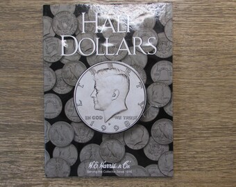 HE Harris coin folder for US half dollars - blank