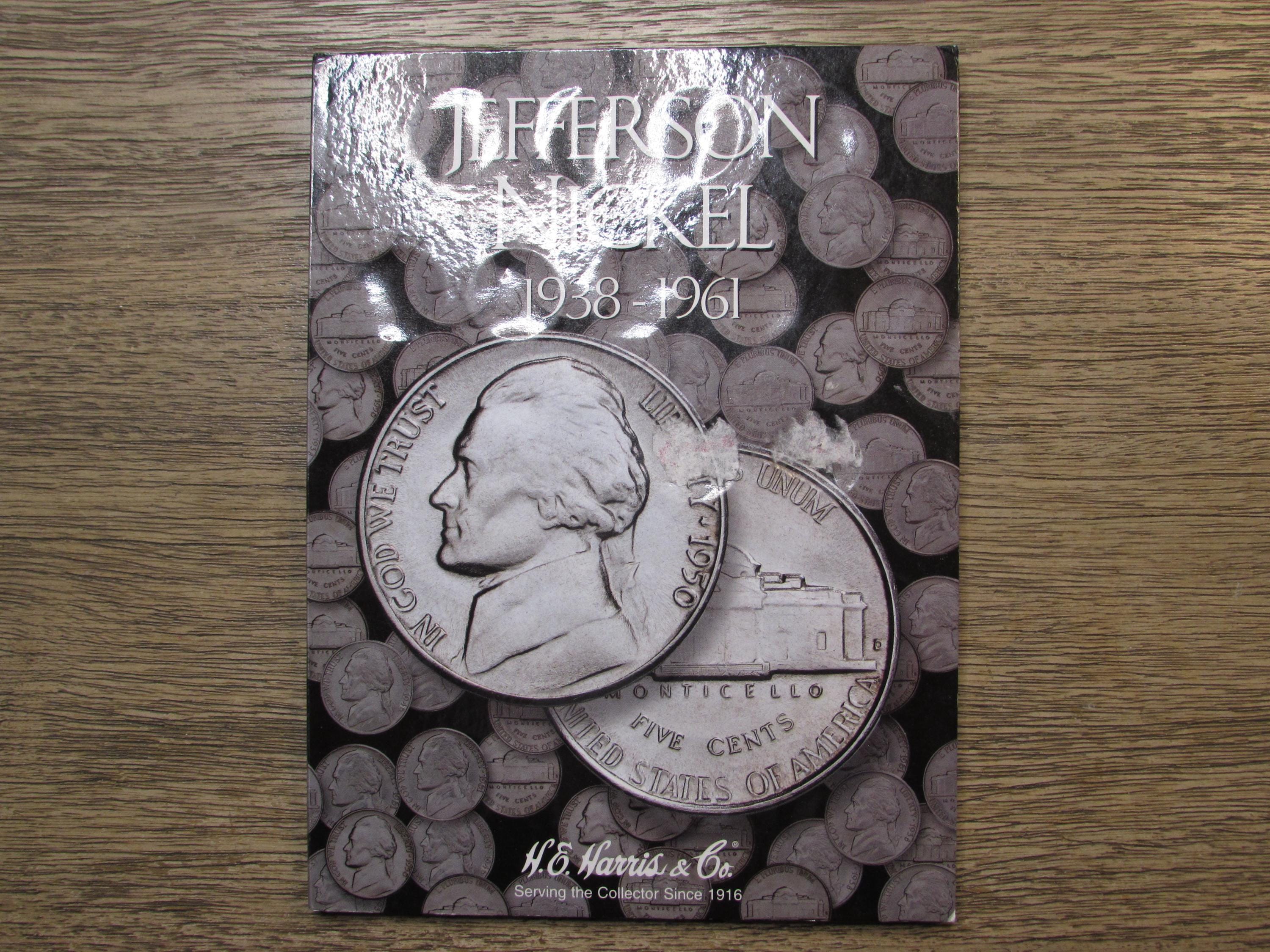 HE Harris Coin Folder for Jefferson Nickels - 1938-1961 - Vintage