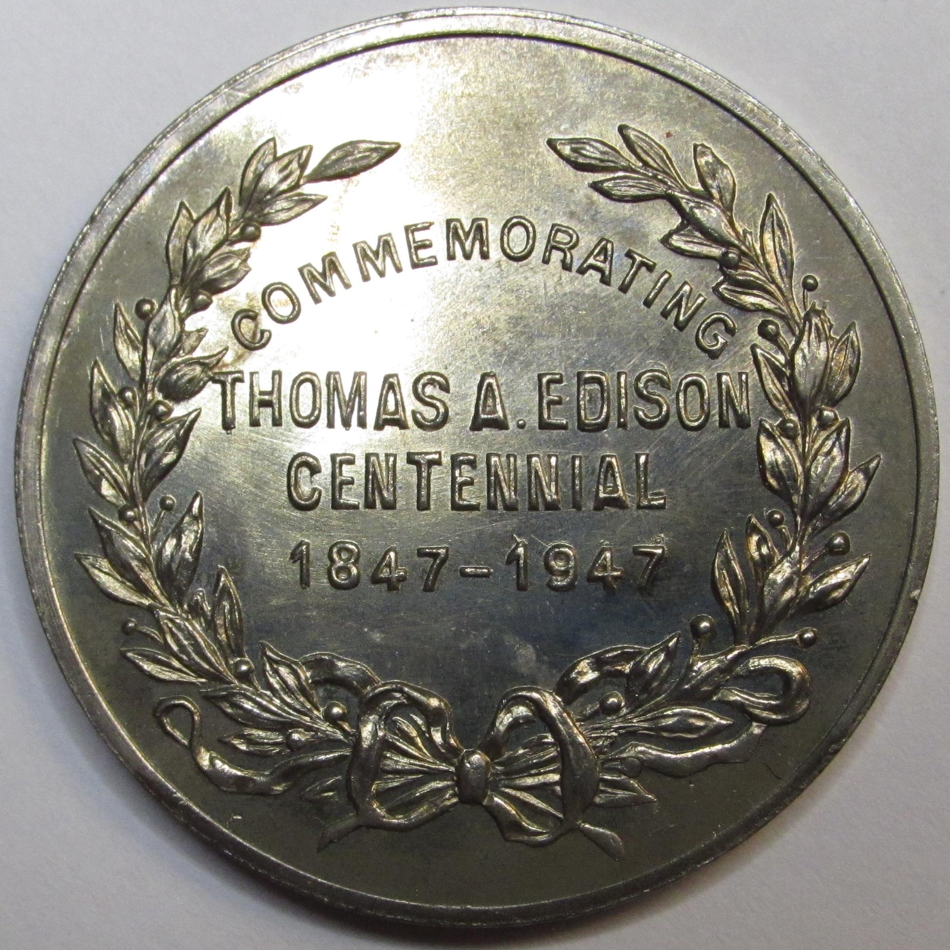 エジソン　フォード　記念メダル 1947 So-called Half Dollar - Thomas Edison Centennial