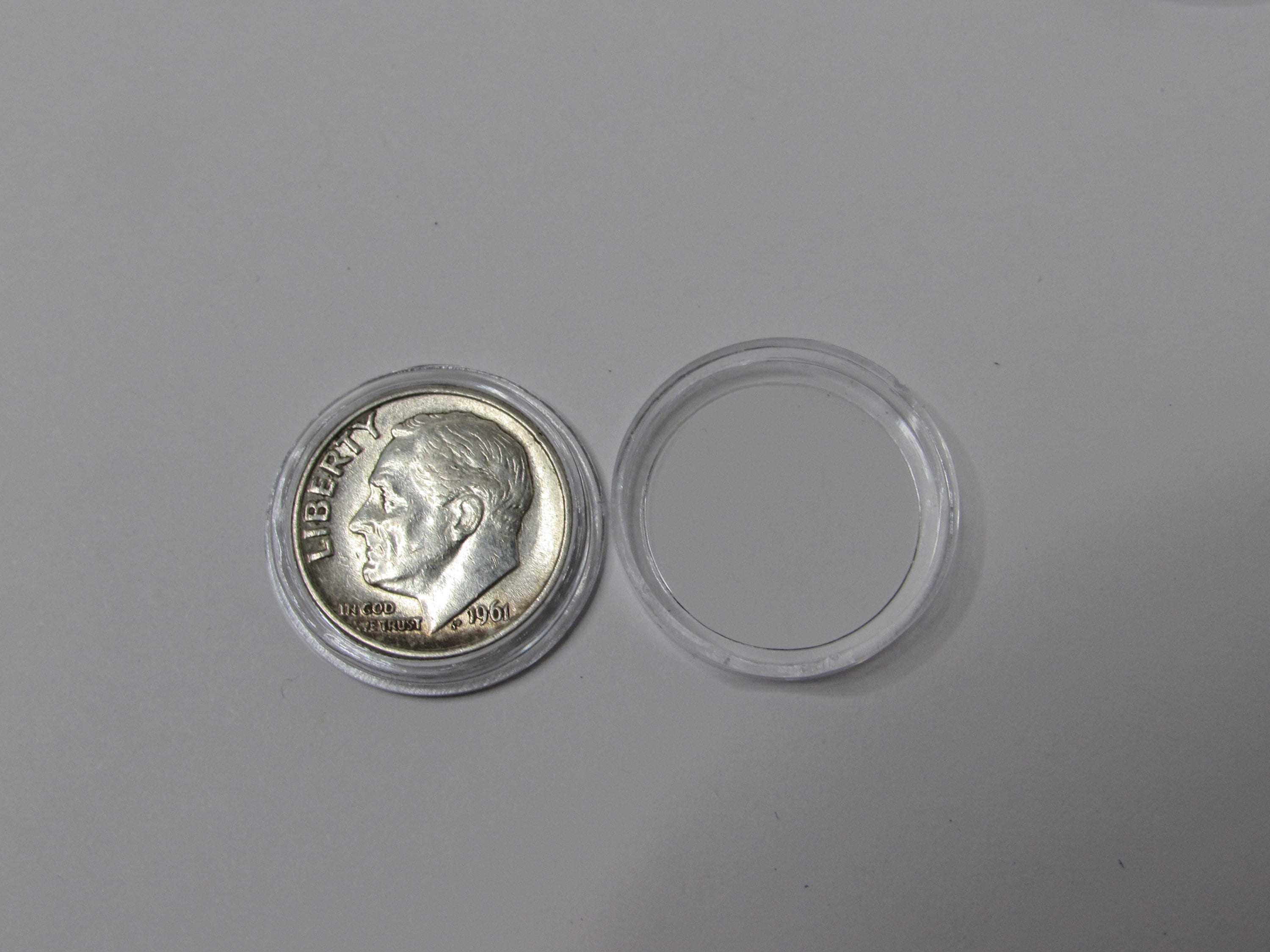小物 dime Dime Sized Plastic Coin Capsules - 18mm Holders for Coins