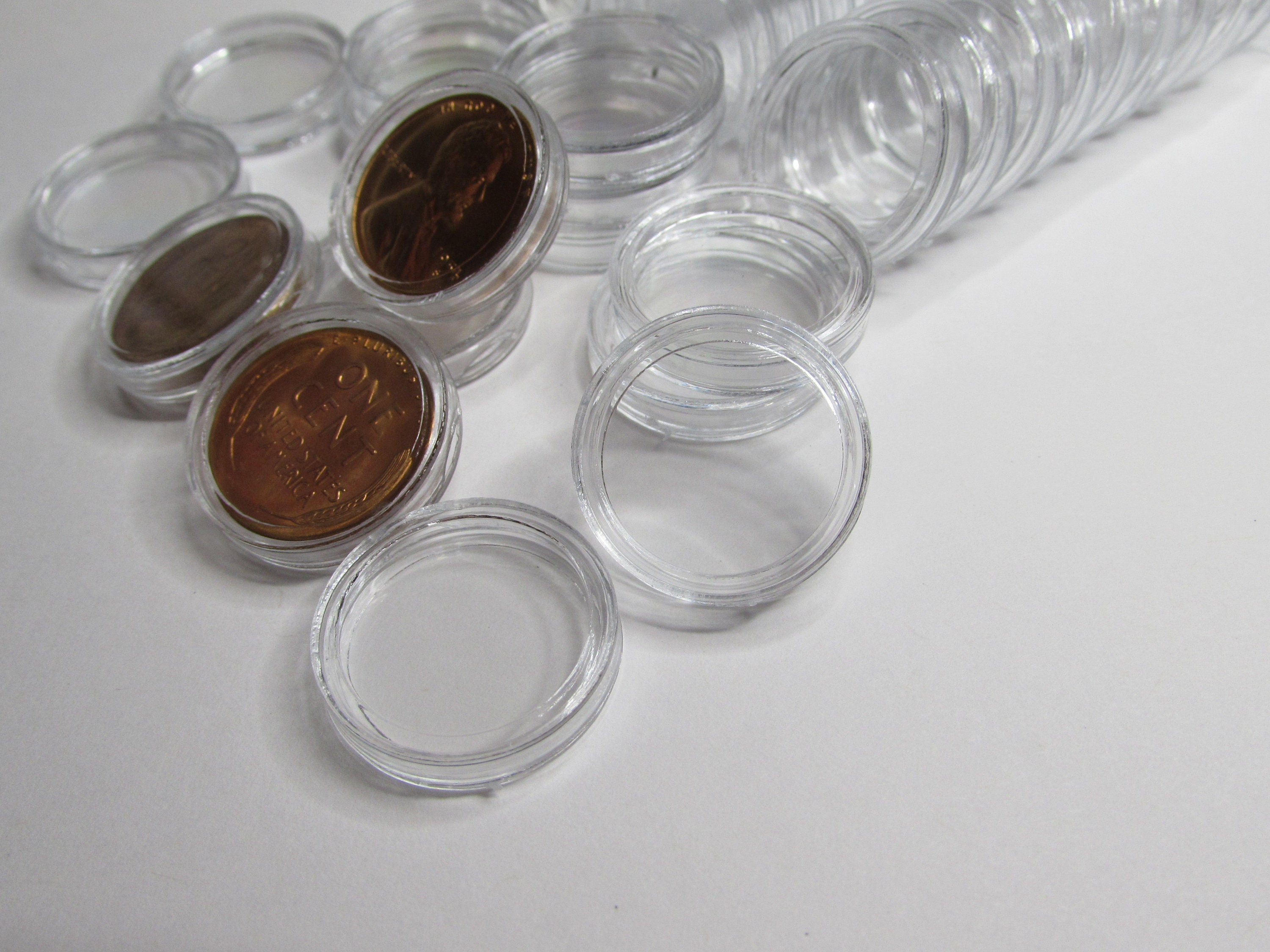 Capsules Pour Pièces De Monnaie – 100 Pièces Transparentes 35 Mm – Ouverture Croissant – Protection Collection - 2