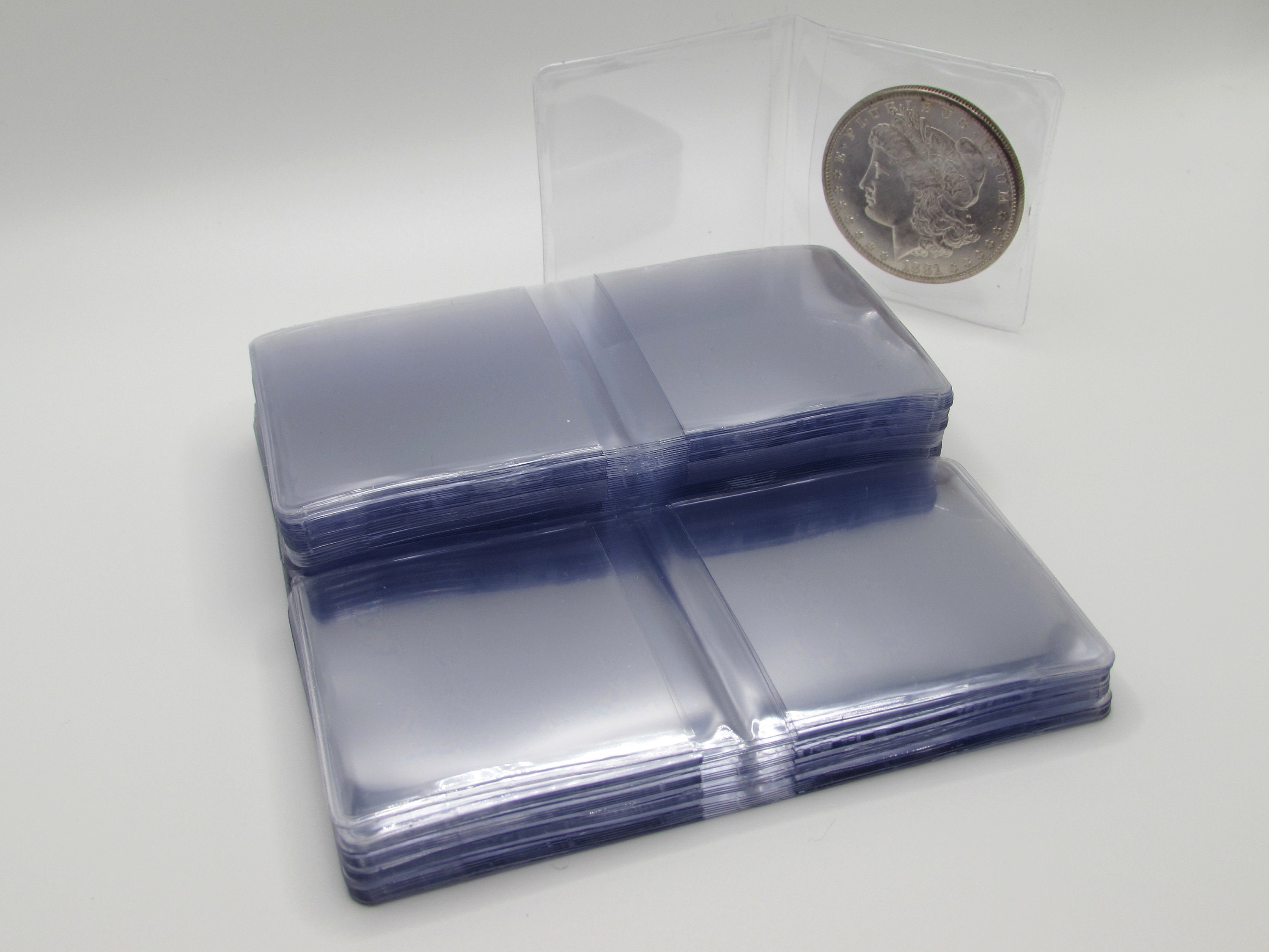 Plastic Double Pocket Coin Flips - 2x2