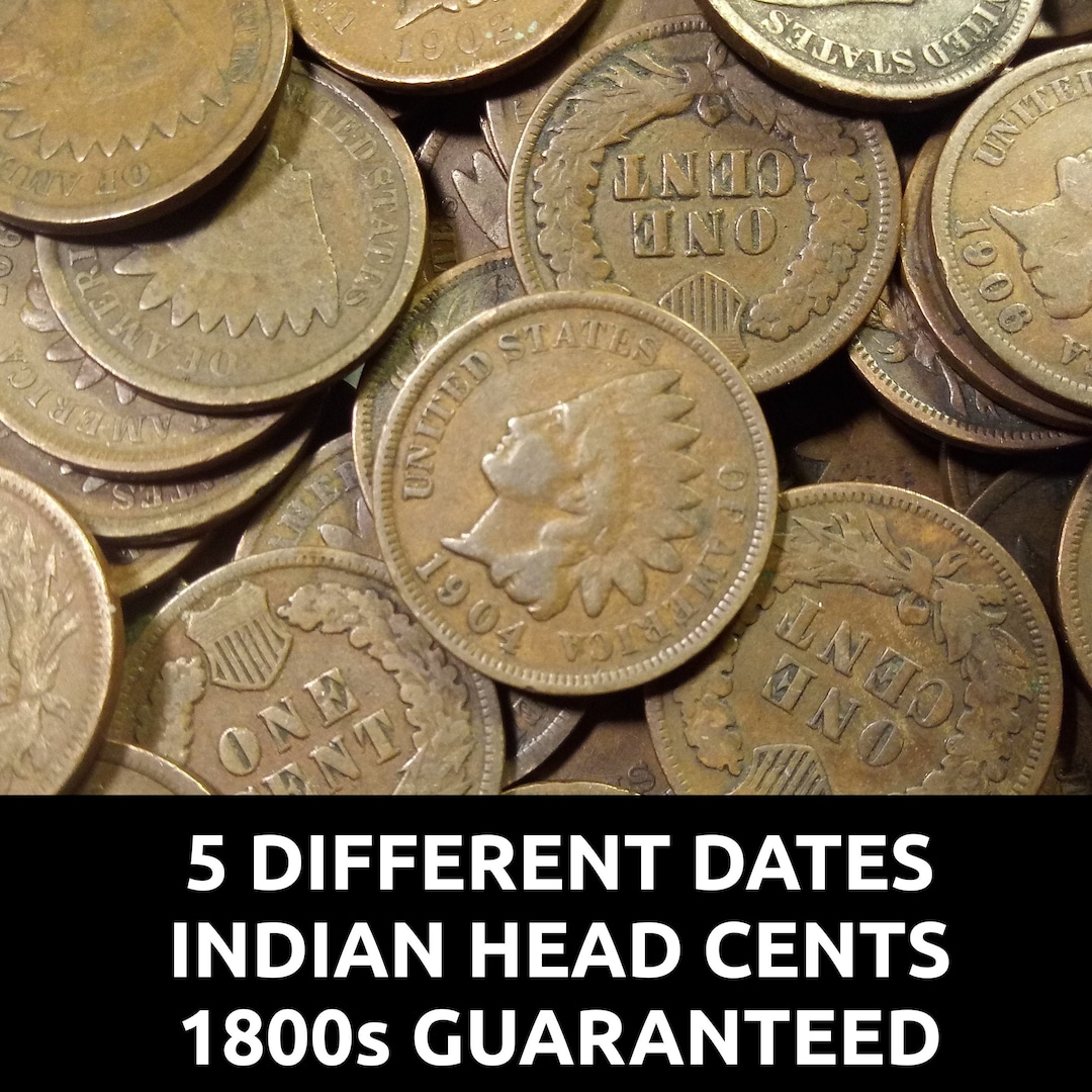Lot Of 10 Indian Head Cent Penny 1873-1889 One Cent Coin Collectable
