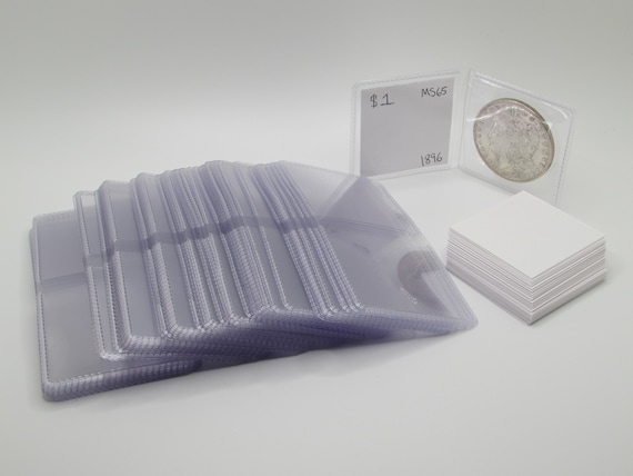 150 Bustine Portamonete Trasparenti: Protezione Singola Per Collezionisti, Custodie In Plastica 5,5x5,5cm - 2