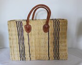 Africa Bolga Basket, Shopping Basket, Market Basket, Beige, High Quality, Medium Fairtrade