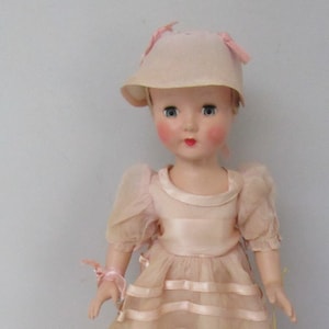 Stunning Vintage Effanbee Plantinum Blonde &quot;Honey&quot; In Orig Outfit Wrist Tag NM Condition 16&quot; Circa 1950&#39;s