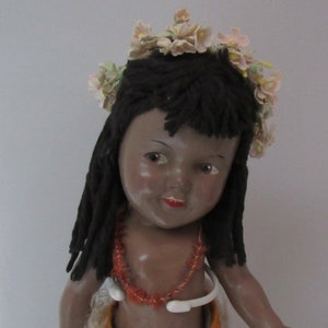 Vintage Very Rare Original Shirley Temple Doll Hawaiian Marama doll Circa 1937- 13"