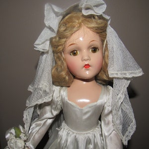 Madame Alexander Gorgeous All Original Vintage &quot;Wendy Ann Bride&quot; 17&quot; Tall Circa 1938