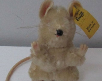 Vintage Steiff White Mouse "Pieps" 3 1/2" Germania