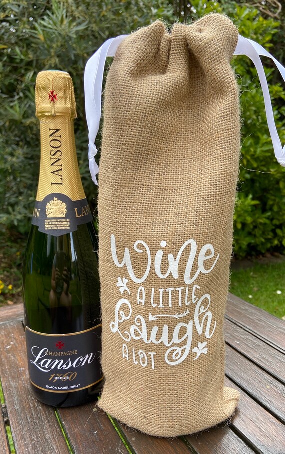 hessian wine bottle bags