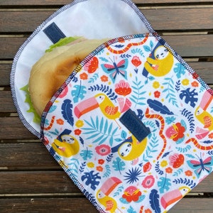 Reusable sandwich bag lunch bag washable no waste image 3