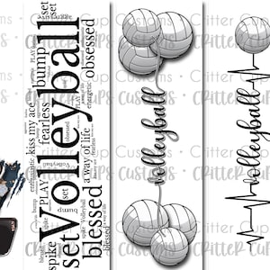 Volleyball Design, Epoxy Glitter Pen Wrap, Digital Download, PNG