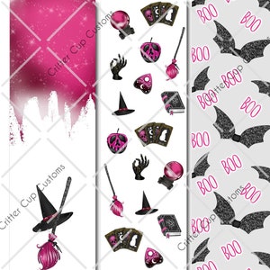 Witchy Woman Halloween Pen Wrap Waterslide Files
