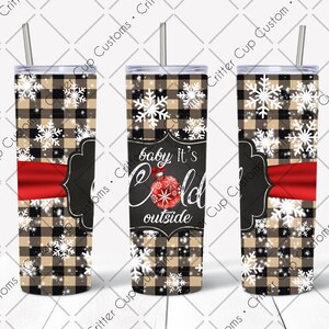Christmas Tumbler Design, 20oz Skinny  Straight and Tapered, Buffalo Plaid, Country Digital Download PNG