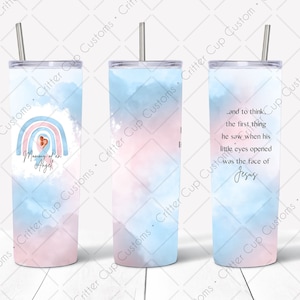 Infant Loss (Ragazzo e Ragazza) Sublimazione Design "Infant Loss Awareness" 20oz Skinny Straight Tumbler Wrap File digitale