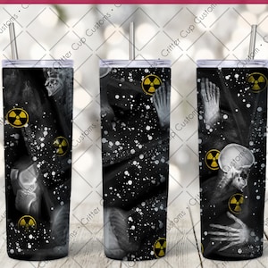 Radiology Tumbler Design, 20oz Skinny  Tumbler Wrap PNG,  Sublimation Tumbler Wrap