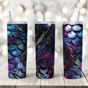 Dragon Tumbler Design, Dragon Scale Tumbler Png, 20oz Skinny Tumbler Wrap, Tumbler Wrap PNG