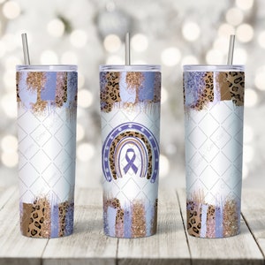 Esophageal Cancer Awareness Design, Purple Cancer Awareness Tumbler,  20oz Straight Tumbler Wrap Design, Tumbler Wrap PNG