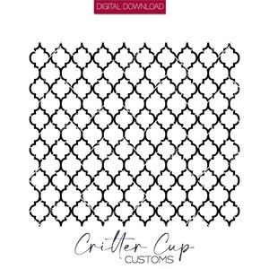 Arabesque Tumbler Template, Moroccan Tile Template, Tumbler Template, Téléchargement numérique