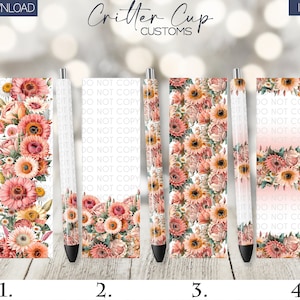 Sunflower Pen Wraps, Pink Sunflower Pen Wrap, Pen Wrap png, Pen Wrap Bundle