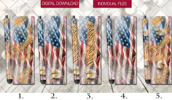 We The People, Flag,  Epoxy Glitter Pen Wrap Designs, Digital Download,PNG