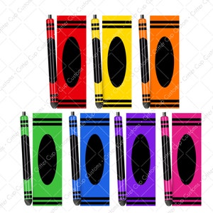 Crayon Epoxy Glitter Pen Wrap Design, Digital Download, PNG