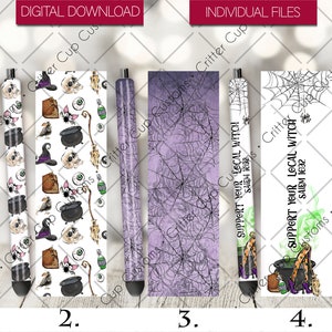 Halloween Pen Wrap, Support Your Local Witch Pen Png, Pen wraps Design, Pen Wrap png, Digital Download,PNG