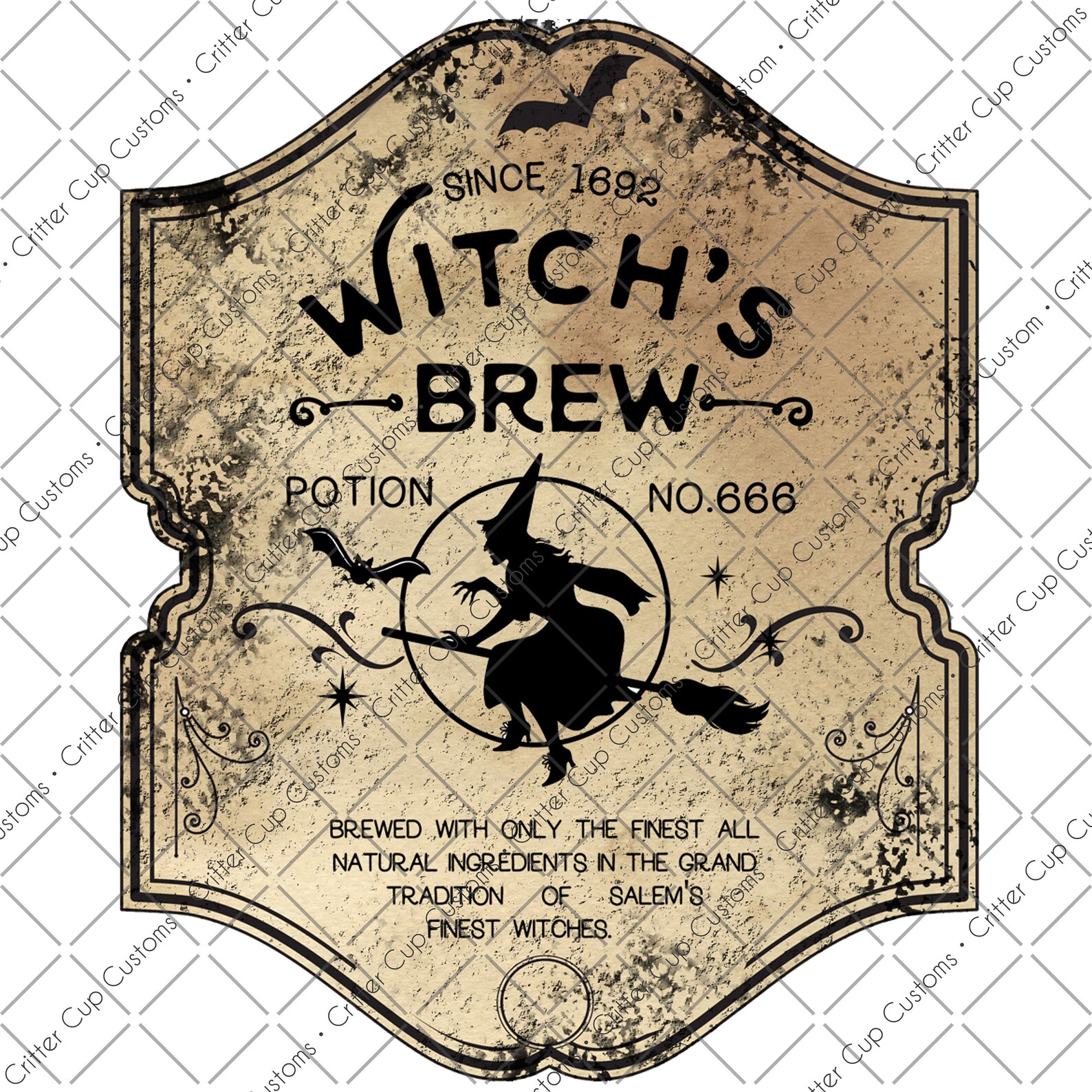 Witches Brew Label Digital File Etsy