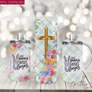 Easter Mama et Mini Set, Mama and Son Set, 20oz Skinny et 12oz Sippy, Matching, Family Tumbler Sublimation design