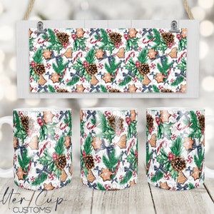 Christmas Coffee Mug Design, Christmas Mug Design, 11oz Coffee Mug Wrap, Sublimation Coffee Mug png