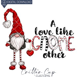 Valentines Day Gnome Png,   Valentines Day Sublimation Design, Sublimation png, Digital Download
