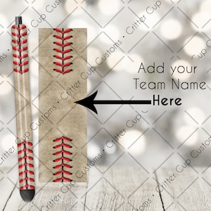Distressed Baseball Stitching Pen Wrap Design, Pen Wrap PNG, Waterslide pen Wrap, Baseball Pen Wrap, Digital Download