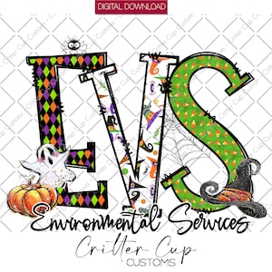 Design EVS de Halloween, Serviços Ambientais Png, Download Digital de Sublimação de Halloween, Arquivo PNG