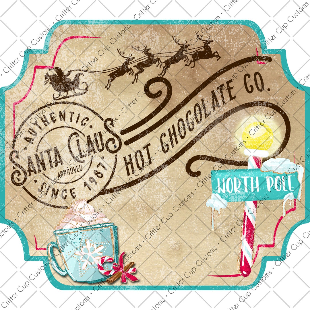 Cute Hot Cocoa Label 3 Digital File PNG - Etsy