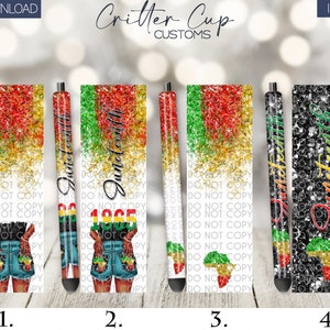 Juneteenth Pen Wrap, Schwarze Geschichte Stift Wrap PNG, Epoxy Pen Wraps, Pen Wrap Bundle, Wasserschieber Pen Wrap