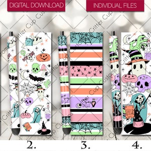 Pastel Halloween Pen Wrap, Spooky Vibes, Pen wraps Design, Pen Wrap png, Digital Download,PNG