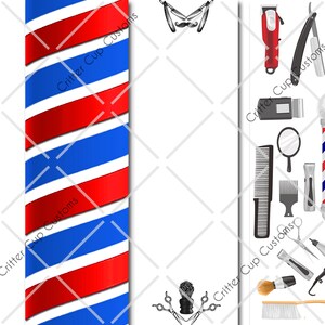 Barber Pen Wraps, Pen Wrap Designs, Waterslide Pen Wraps