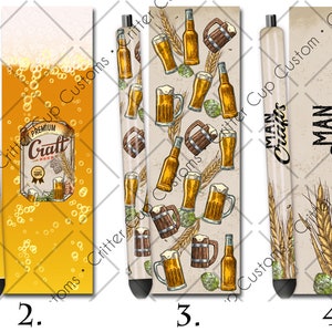 Craft Beer Epoxy Pen Wrap  Waterslide File Set