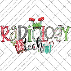 Radiologie de Noël (rayons X) Tech Design Téléchargement numérique PNG Fichier Sublimation / Toboggan aquatique