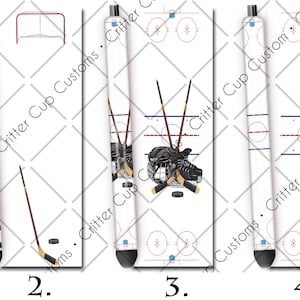 Hockey  Epoxy Glitter Pen Wrap Designs Digital Download PNG for waterslide or printed vinyl