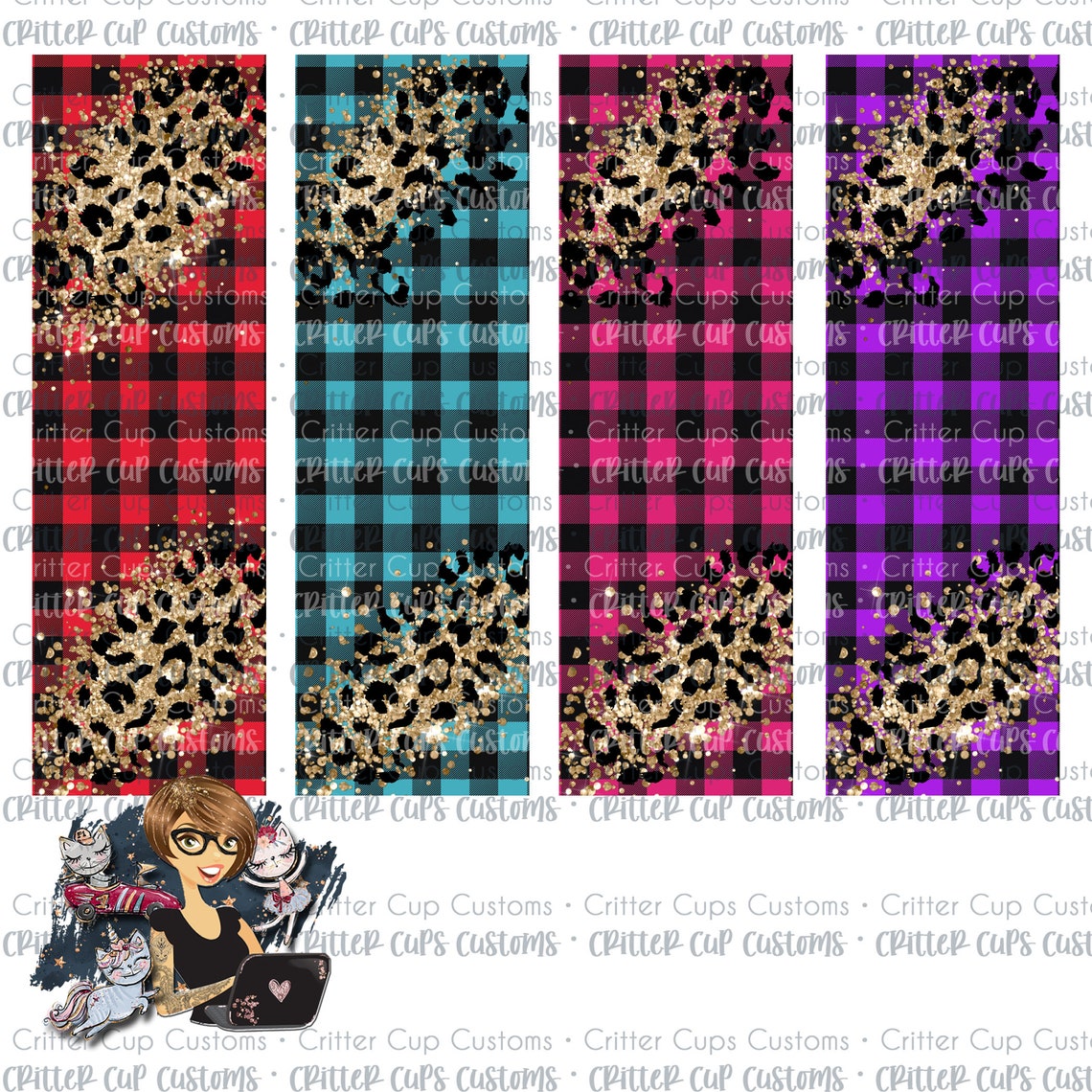 Buffalo Plaid Swirl Design Epoxy Glitter Pen Wrap Digital - Etsy