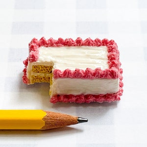Miniature Pink Sheet Cake Magnet