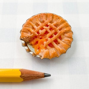 Miniature Peach Pie Magnet
