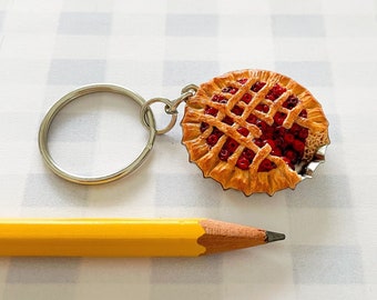Miniature Cherry Pie Key Chain