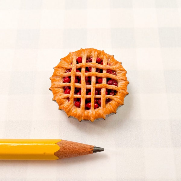 Miniature Cherry Pie Magnet