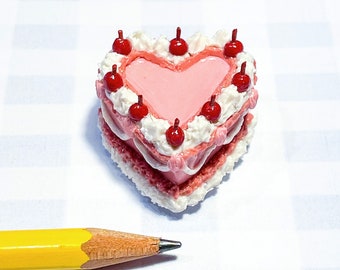 Miniature Heart Cake Magnet