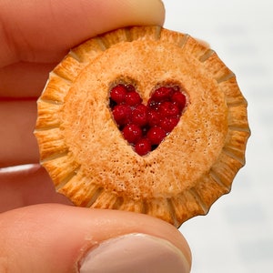 Miniature Cherry Heart Pie Magnet image 5